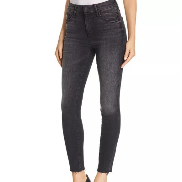 Mother the Looker High-Rise Ankle Fray Skinny Jean in Night Hawk - Size 27 - Picture 1 of 13